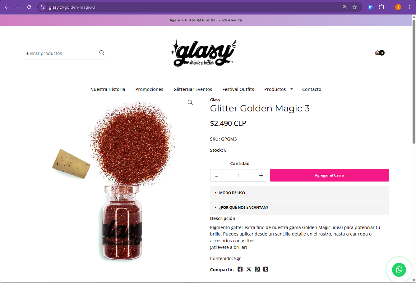 Glasy E-Commerce - Caso de éxito